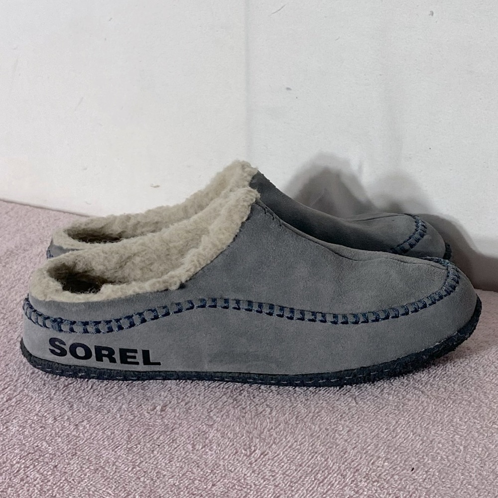 Sorel Grey Lanner Ridge Suede Slippers 8
